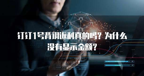 钉钉1号背调返利真的吗?为什么没有显示金额?