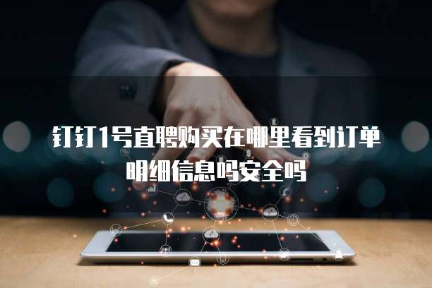 钉钉1号直聘购买在哪里看到订单明细信息吗安全吗