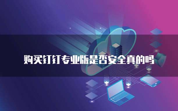 购买钉钉专业版是否安全真的吗