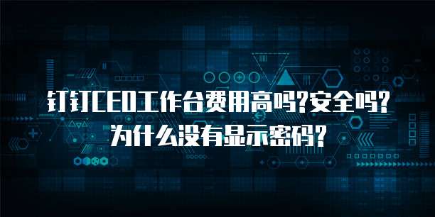 钉钉CEO工作台费用高吗?安全吗?为什么没有显示密码?