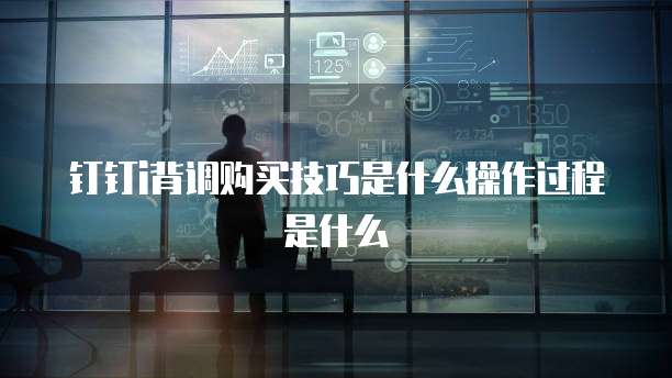 钉钉i背调购买技巧是什么操作过程是什么