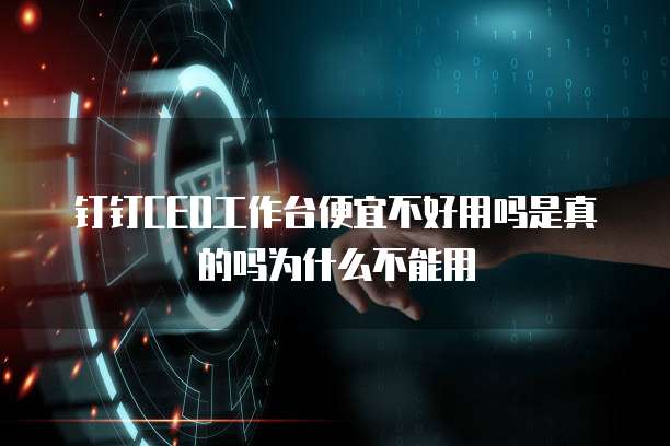 钉钉CEO工作台便宜不好用吗是真的吗为什么不能用
