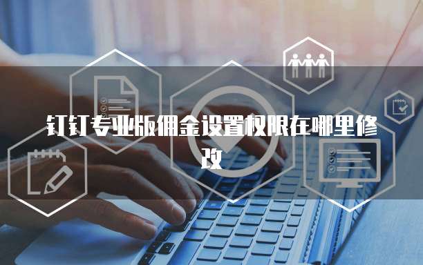 钉钉专业版佣金设置权限在哪里修改