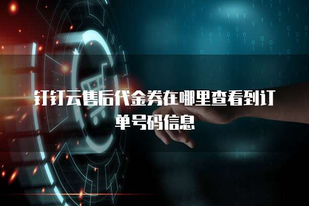钉钉云售后代金券在哪里查看到订单号码信息