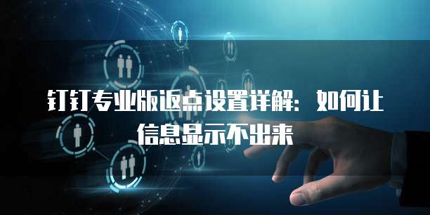 钉钉专业版返点设置详解：如何让信息显示不出来