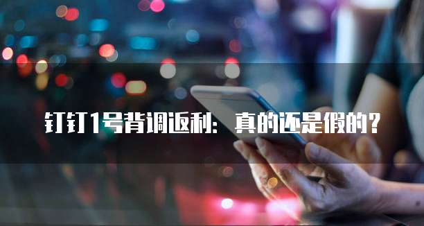 钉钉1号背调返利:真的还是假的?