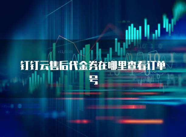 钉钉云售后代金券在哪里查看订单号