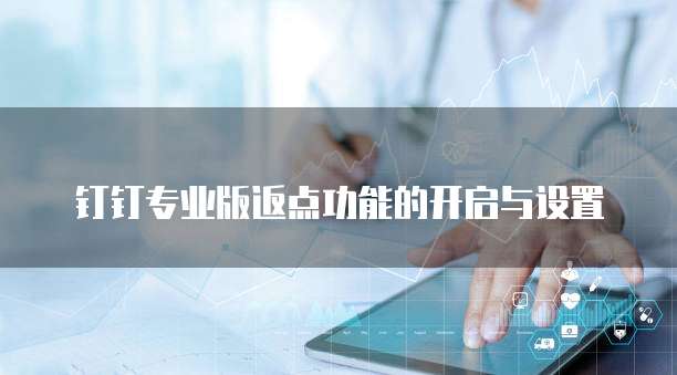 钉钉专业版返点功能的开启与设置