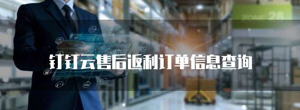钉钉云售后返利订单信息查询