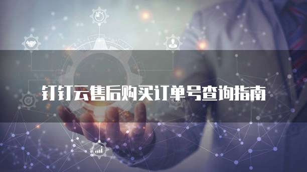 钉钉云售后购买订单号查询指南