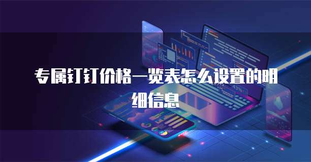专属钉钉价格一览表怎么设置的明细信息