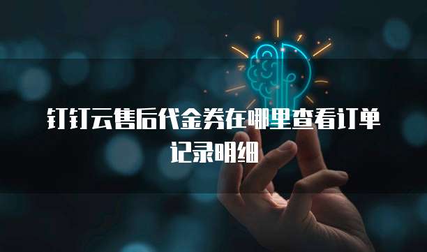 钉钉云售后代金券在哪里查看订单记录明细