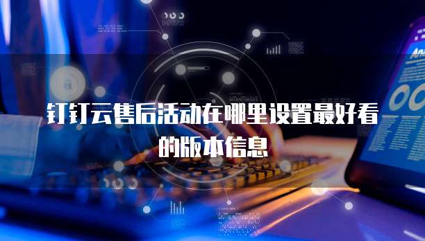 钉钉云售后活动在哪里设置最好看的版本信息