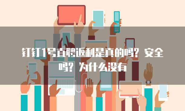 钉钉1号直聘返利是真的吗? 安全吗? 为什么没有