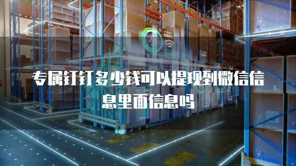 专属钉钉多少钱可以提现到微信信息里面信息吗