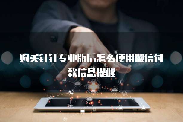 购买钉钉专业版后怎么使用微信付款信息提醒