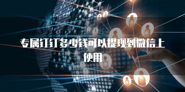 专属钉钉多少钱可以提现到微信上使用