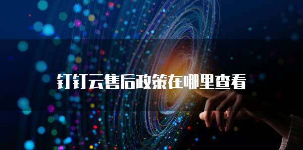 钉钉云售后政策在哪里查看