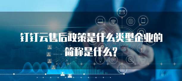 钉钉云售后政策是什么类型企业的简称是什么?