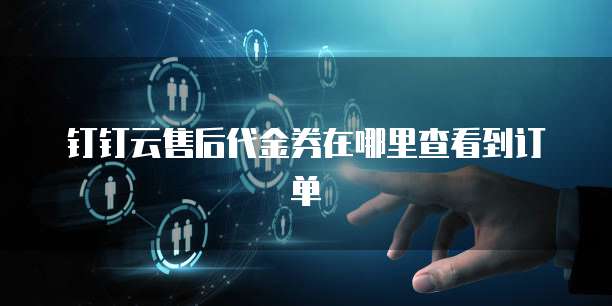 钉钉云售后代金券在哪里查看到订单