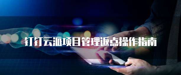 钉钉云派项目管理返点操作指南