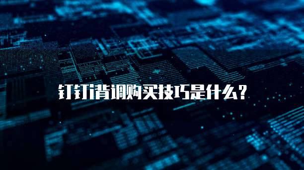 钉钉i背调购买技巧是什么?