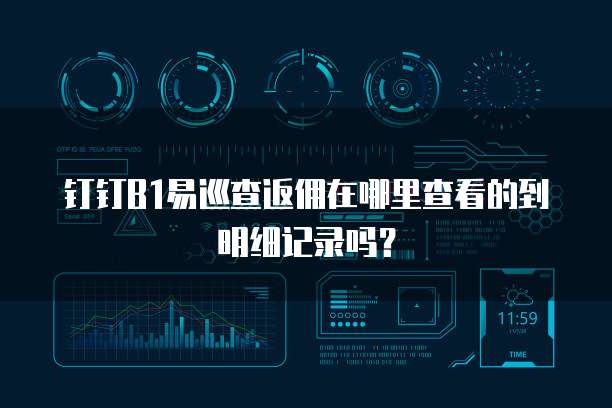 钉钉B1易巡查返佣在哪里查看的到明细记录吗?