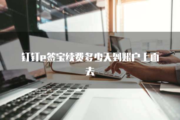 钉钉e签宝续费多少天到账户上面去