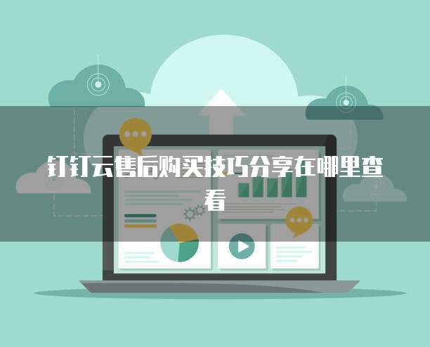 钉钉云售后购买技巧分享在哪里查看