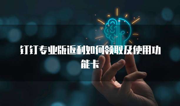 钉钉专业版返利如何领取及使用功能卡
