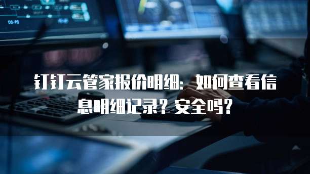 钉钉云管家报价明细:如何查看信息明细记录?安全吗?