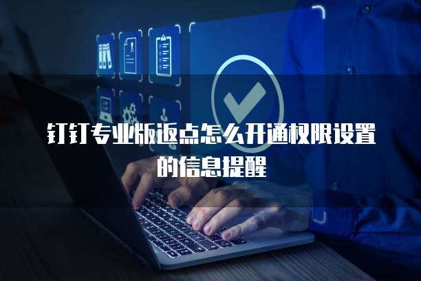 钉钉专业版返点怎么开通权限设置的信息提醒