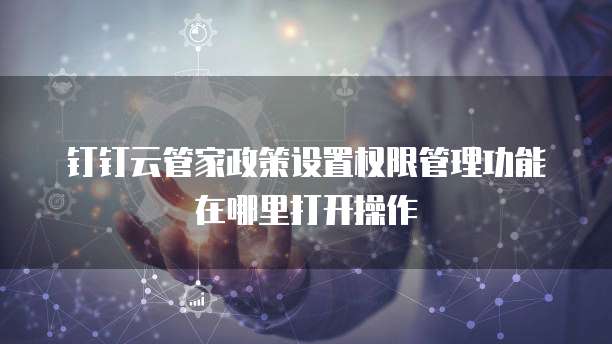 钉钉云管家政策设置权限管理功能在哪里打开操作