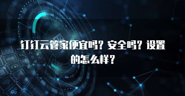 钉钉云管家便宜吗?安全吗?设置的怎么样?