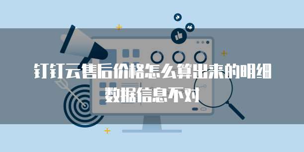 钉钉云售后价格怎么算出来的明细数据信息不对