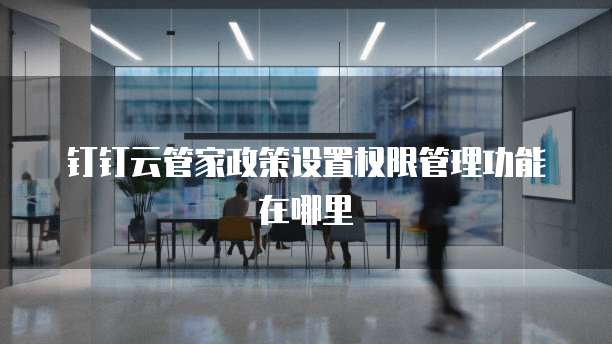 钉钉云管家政策设置权限管理功能在哪里