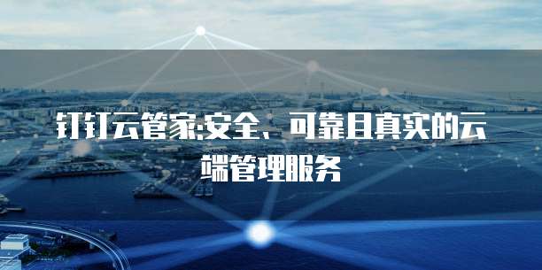 钉钉云管家:安全、可靠且真实的云端管理服务