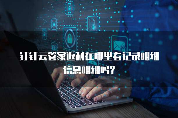 钉钉云管家返利在哪里看记录明细信息明细吗？