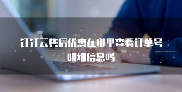 钉钉云售后优惠在哪里查看订单号明细信息吗