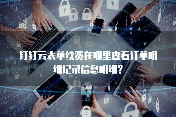 钉钉云表单续费在哪里查看订单明细记录信息明细?