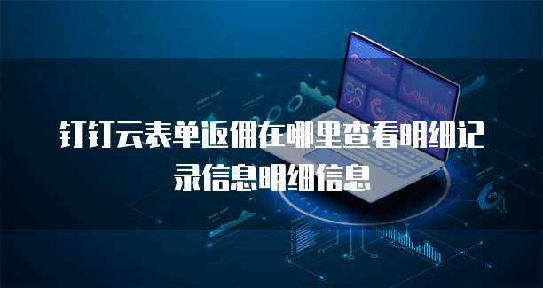 钉钉云表单返佣在哪里查看明细记录信息明细信息