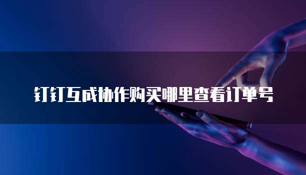 钉钉互成协作购买哪里查看订单号