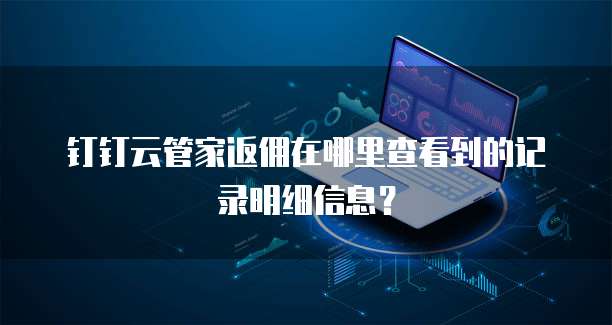 钉钉云管家返佣在哪里查看到的记录明细信息?