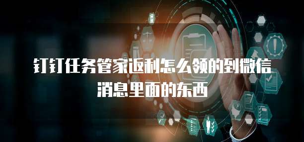 钉钉任务管家返利怎么领的到微信消息里面的东西