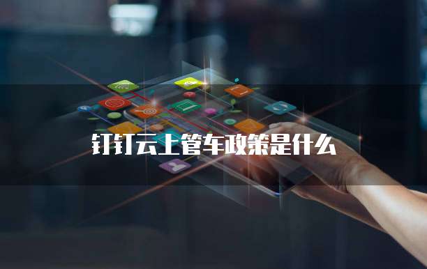 钉钉云上管车政策是什么