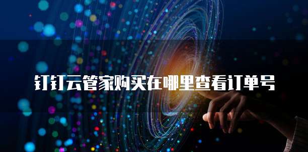 钉钉云管家购买在哪里查看订单号