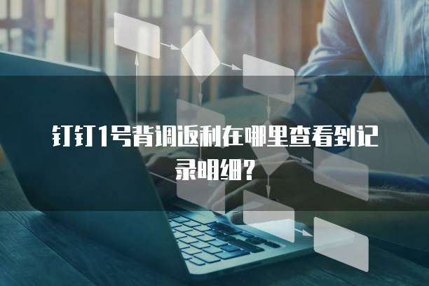 钉钉1号背调返利在哪里查看到记录明细?