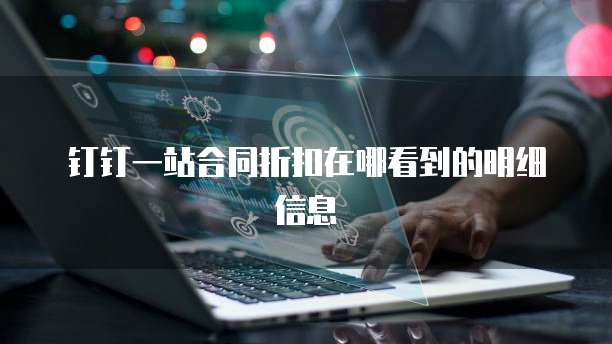 钉钉一站合同折扣在哪看到的明细信息