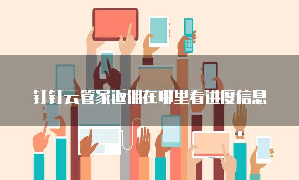 钉钉云管家返佣在哪里看进度信息
