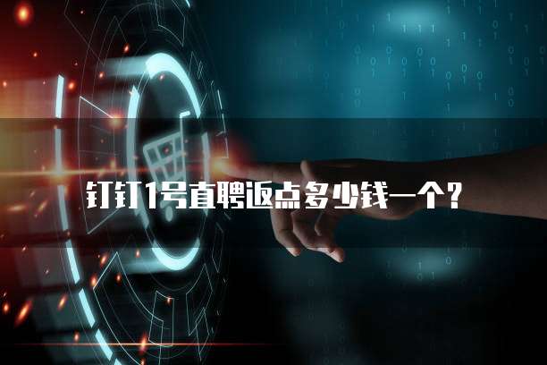 钉钉1号直聘返点多少钱一个?
